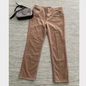 Talbot's Camel Corduroy High Waist Straight Leg Pant 14